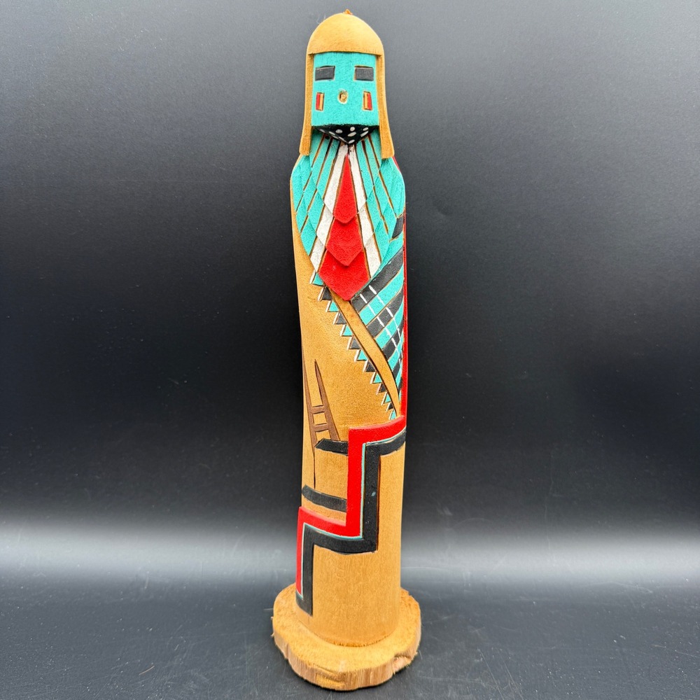 Vtg C. Charley Flute Player Kachina Doll Wood Carving Southwest Decor